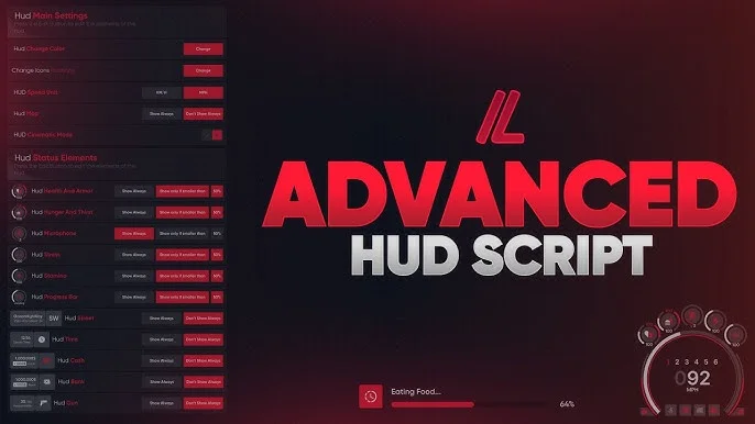 Resource '17 Movement Advanced HUD [ESX & QBCore] – Customizable FiveM HUD System'